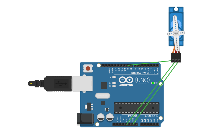 Server Motor Function Circuit design SERVER MOTOR - Tinkercad