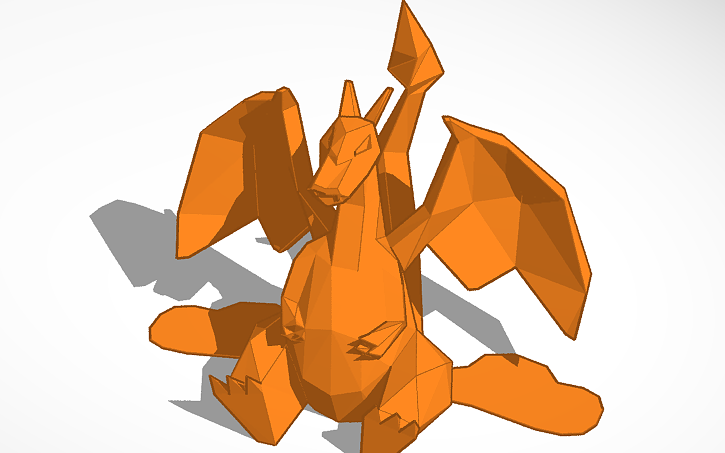 3D design Low-Poly Charizard - Tinkercad