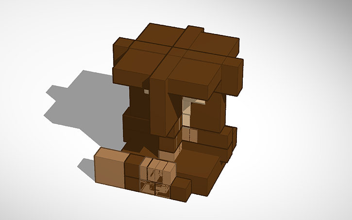 3D design minecraft steve head - Tinkercad