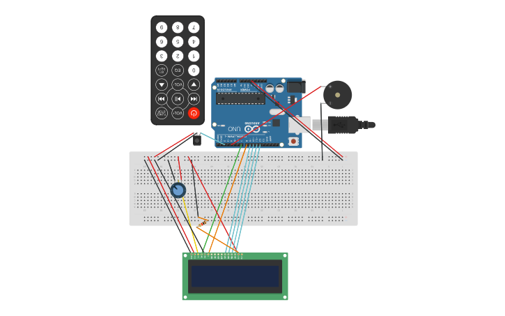 Circuit design Arduino Remote Timer - Tinkercad