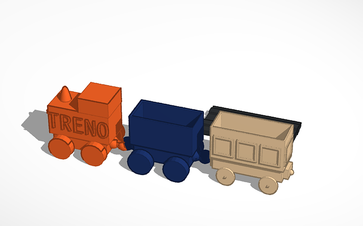 3D design full train - Tinkercad