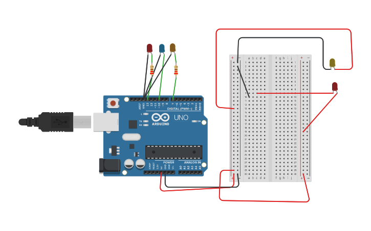 Circuit design Blink an LED With Digital Output - Tinkercad