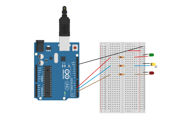 Circuit design led blink 3 - Tinkercad