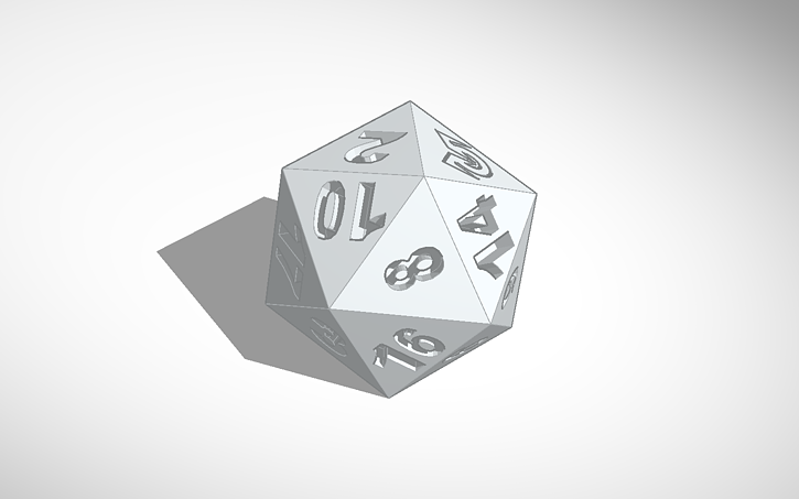 3D design magic the gathering d-20 - Tinkercad