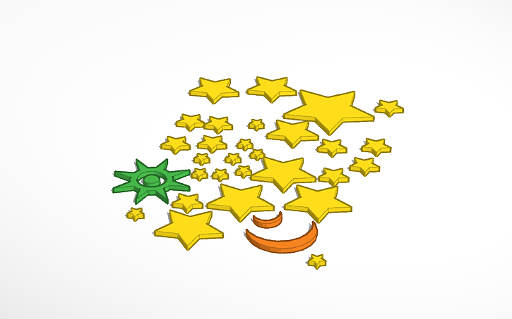 3D design stars - Tinkercad