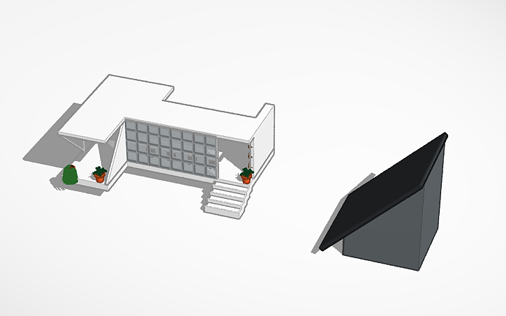 Modern Tinker 3D design Modern house. - Tinkercad