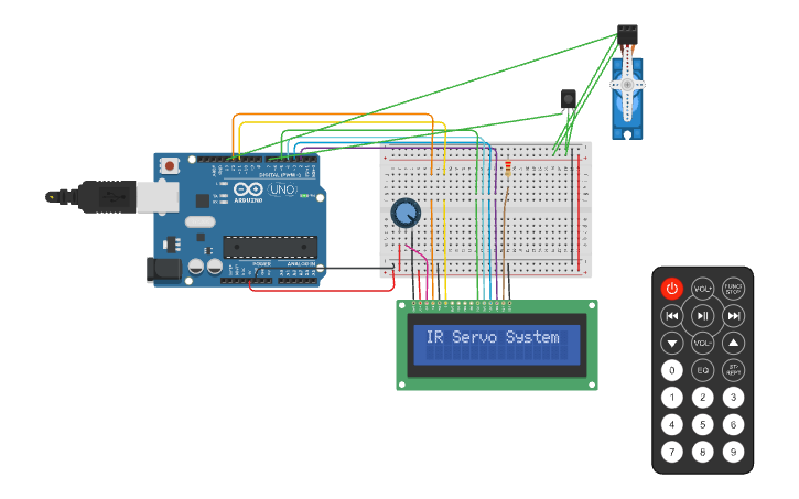 Circuit design Program 7 IR Sensor - Tinkercad