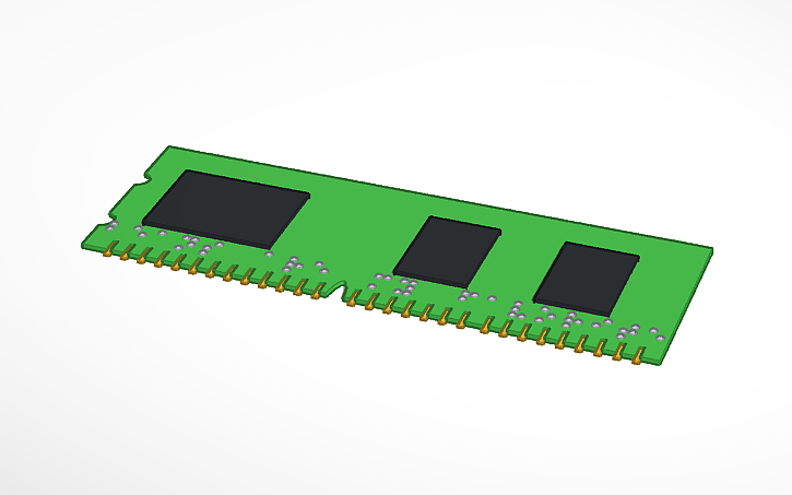 Computer Ram 3d Shape 3D design Computer RAM - Tinkercad