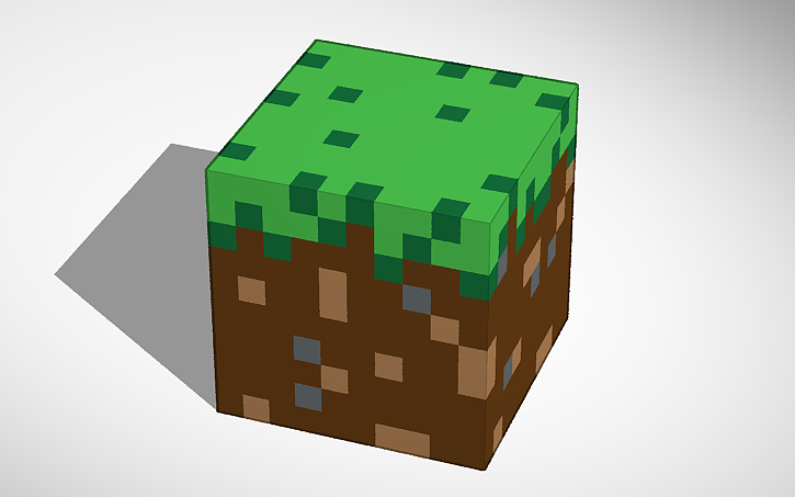 3D design Minecraft Grass Block (32-Bit) - Tinkercad