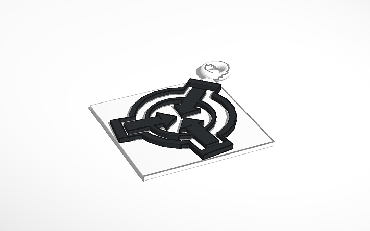 3D design scp logo keychain - Tinkercad