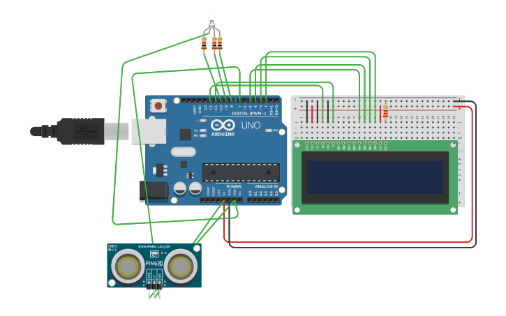 Circuit design Copy of Arduino with LCD Interface - Tinkercad