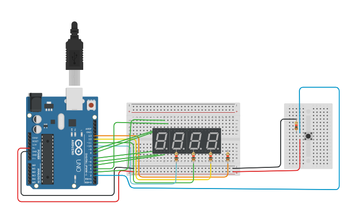 Circuit design Copy of 7 Segment - Tinkercad