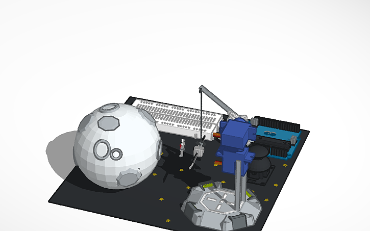 3D design Mini grua - arduino - Tinkercad