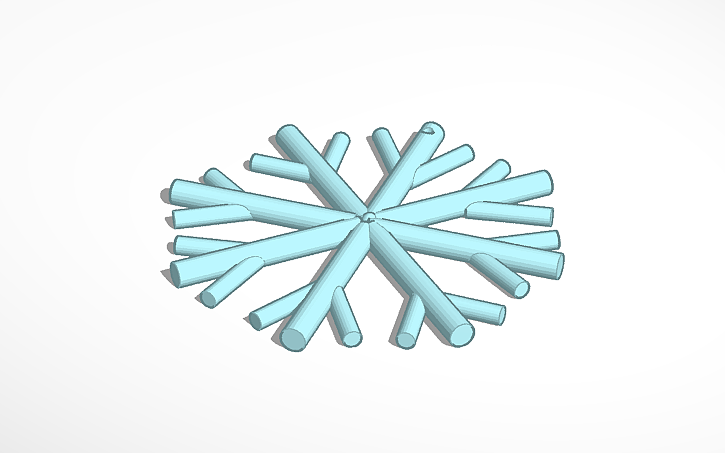 3D design snowflake - Tinkercad
