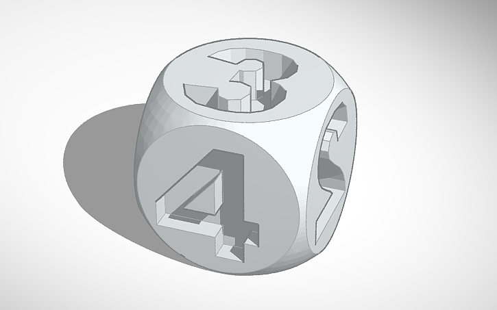 3D design dice - Tinkercad