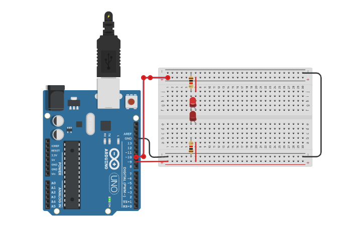 Arduino Led Cad Circuit design Arduino led - Tinkercad