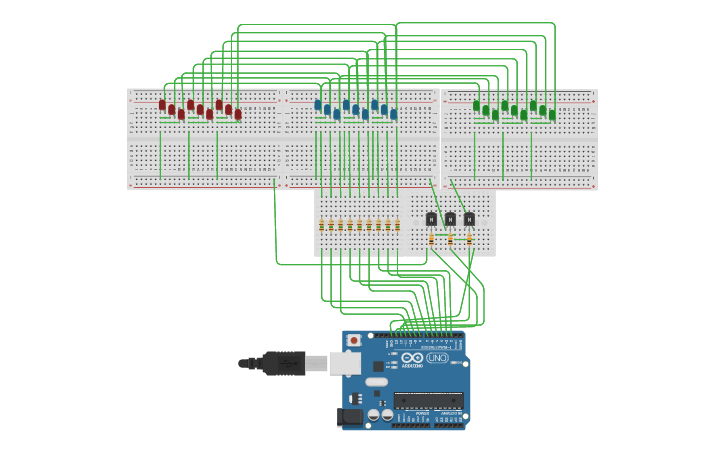 Circuit design Cubo led 3x3x3 - Tinkercad