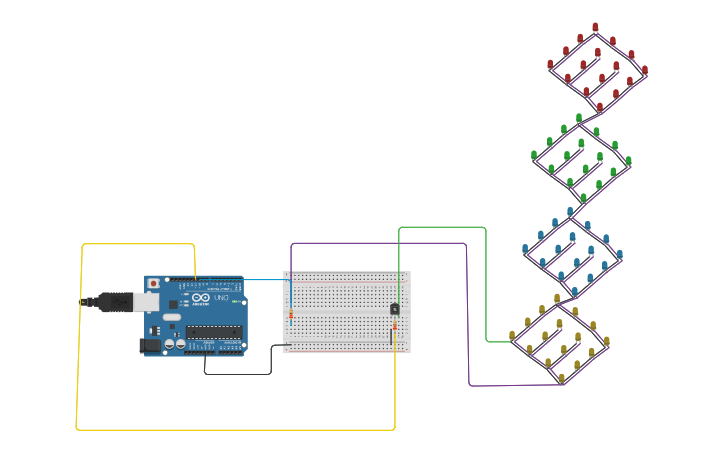 Circuit design Cubo LED - Tinkercad