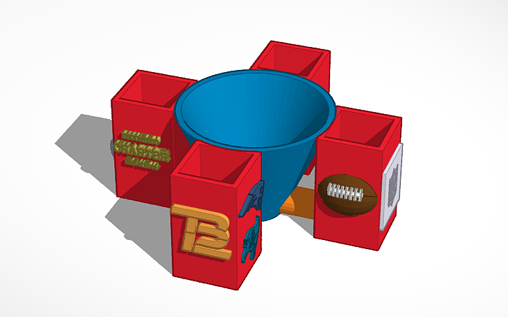 3D design My self watering planter - Tinkercad