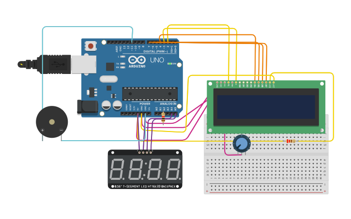 Circuit design SMART ALARM CLOCK - Tinkercad