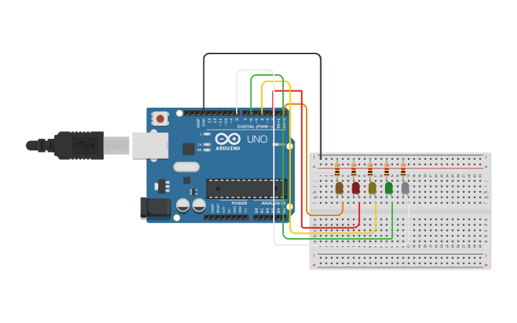 Circuit design encendido y apagado - Tinkercad