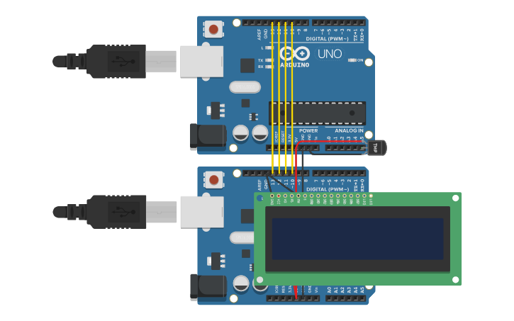 Circuit design SPI - Tinkercad