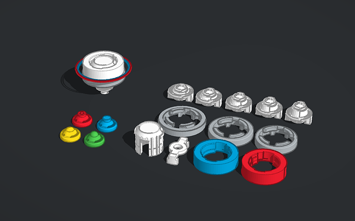 Beyblade Unity Project 3D design 【3D TEMPLATE】Beyblade Unity System - Tinkercad