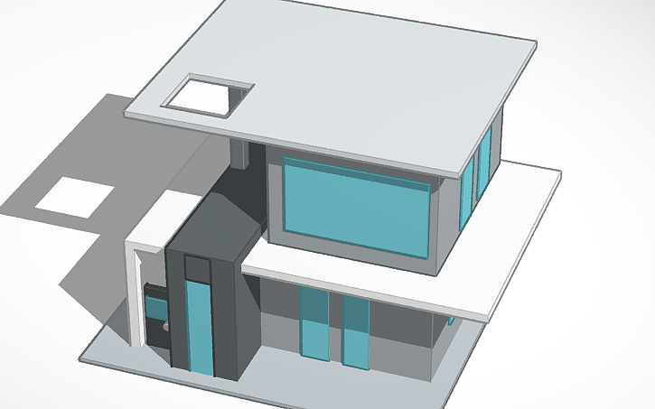 Modern Tinker 3D design Modern house - Tinkercad