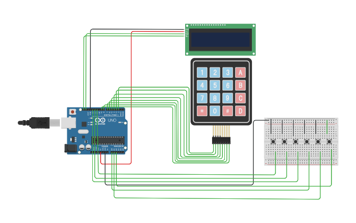 Circuit design Arduino Access Control System with Keypad and ...