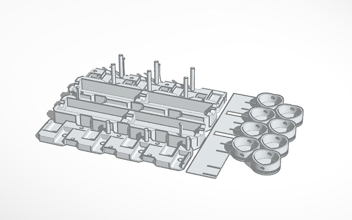 3D design engine model American V8 2nd half - Tinkercad