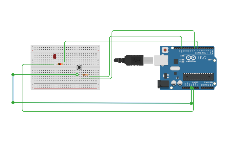 Circuit design buton - Tinkercad