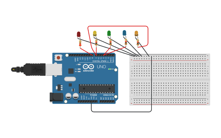 Circuit design LED blink - Tinkercad