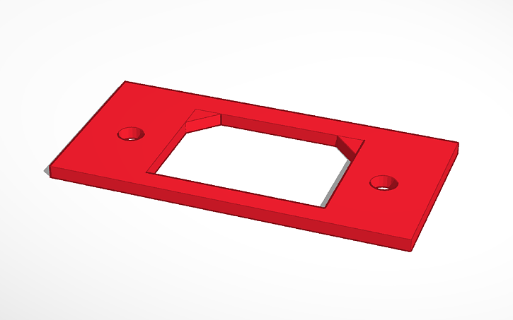 3D design IEC socket template - Tinkercad