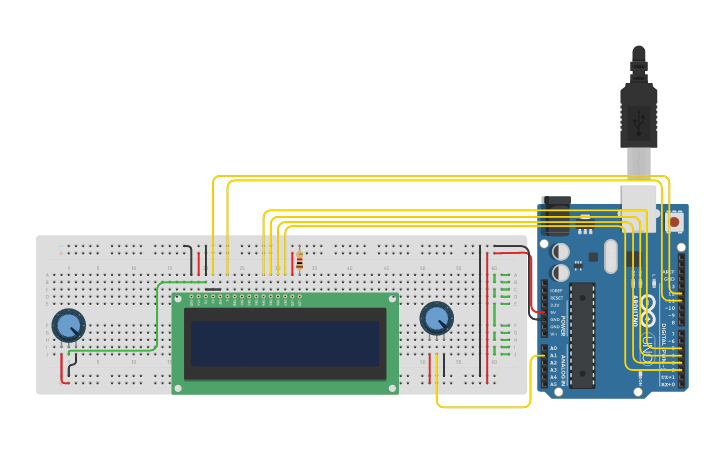 Circuit design LCD - Tinkercad