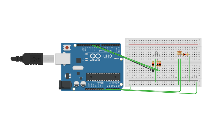 Circuit design Led rgb - Tinkercad