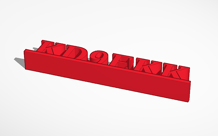 3D design Call Sign 200x37x37 - Tinkercad