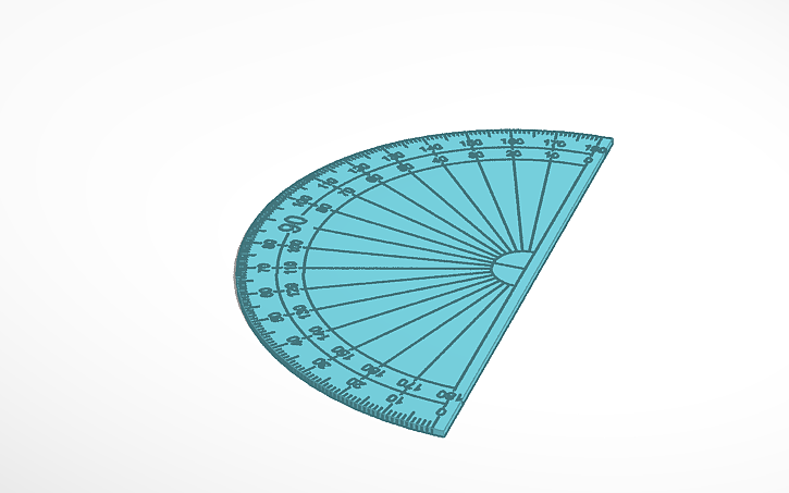 3D design Copy of Protractor - Tinkercad