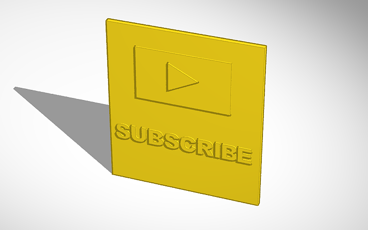 3D design 1M Subscribe Trophy - Tinkercad