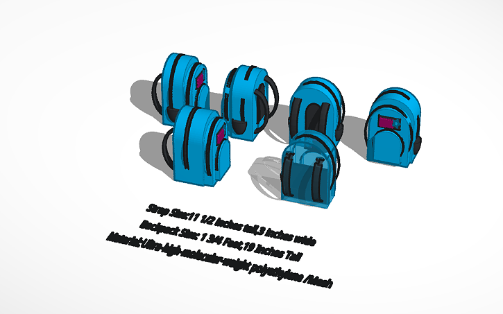 3D design Backpack - Tinkercad