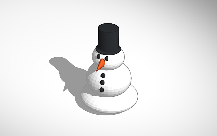 3D design snowman - Tinkercad