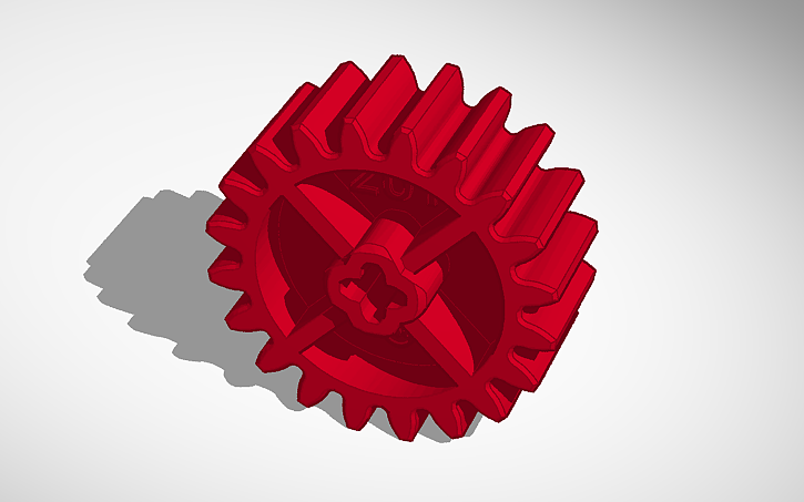 3D design 20T Gear - Tinkercad