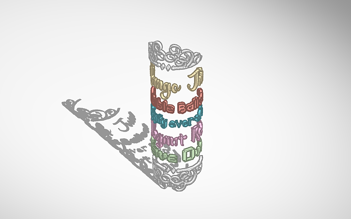 3D design Cool Free Fonts #2 - Curved Text - Tinkercad