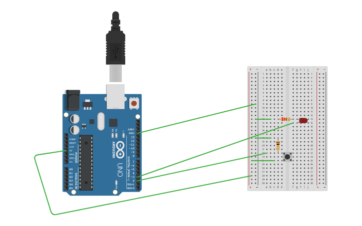 Circuit design Arduino LED - Tinkercad