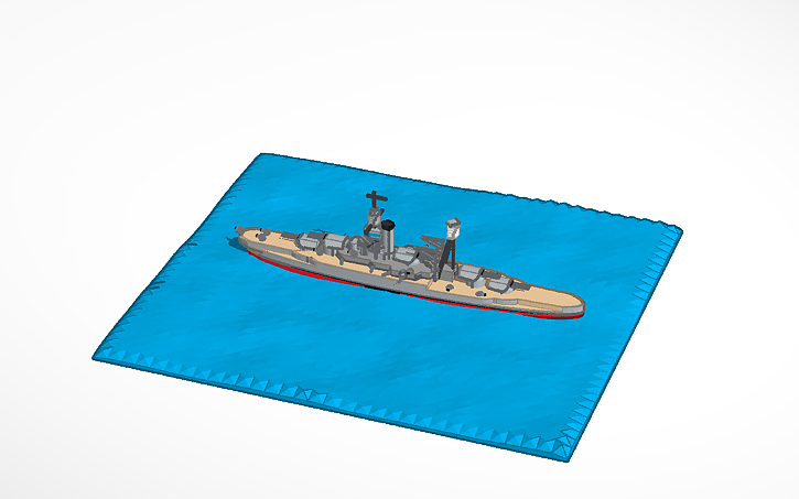 3D design USS texas - Tinkercad