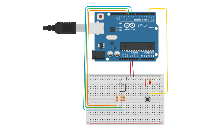 Circuit design RGB LED night light - Tinkercad