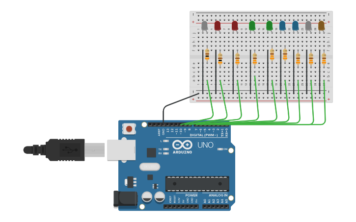 Circuit design LED FLASHING - Tinkercad