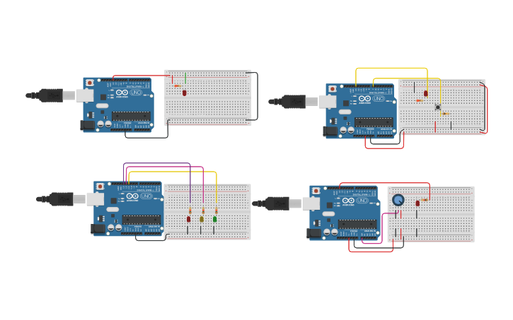 Circuit design LEDS TP 2 - Tinkercad