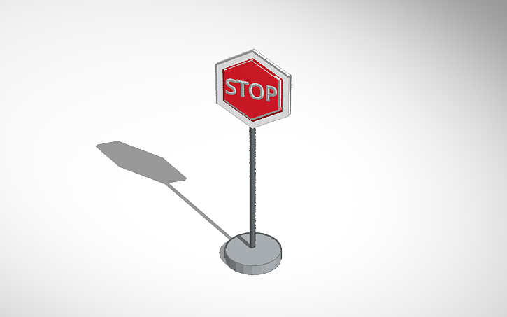 3D design STOP - Tinkercad