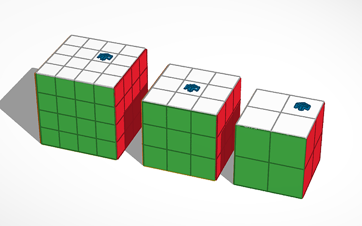 3D design 3x3 rubik's cube - Tinkercad