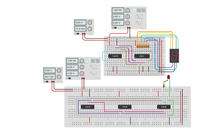 Circuit design Led - Tinkercad